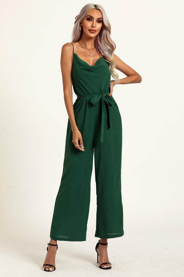 Jumpsuit mit Trägern in Grün